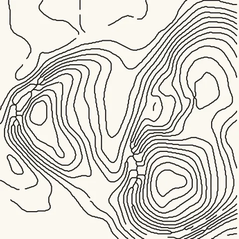 Only the orange contours, as single pen strokes.