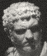 The bust dithered with Blue noise