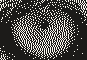 The lion's eye dithered with Ostromoukhov at 170 DPI, 87 × 60 pixels
