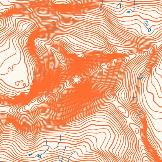 Contour lines around the Matterhorn summit at a 25 m interval